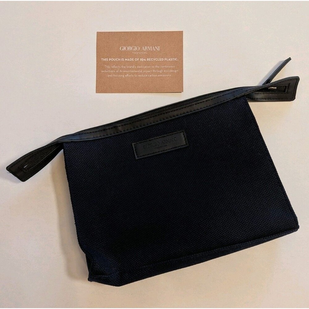 Giorgio Armani Fragrances Men's Travel Toiletry Ditty Dob Bag Pouch Navy Blue